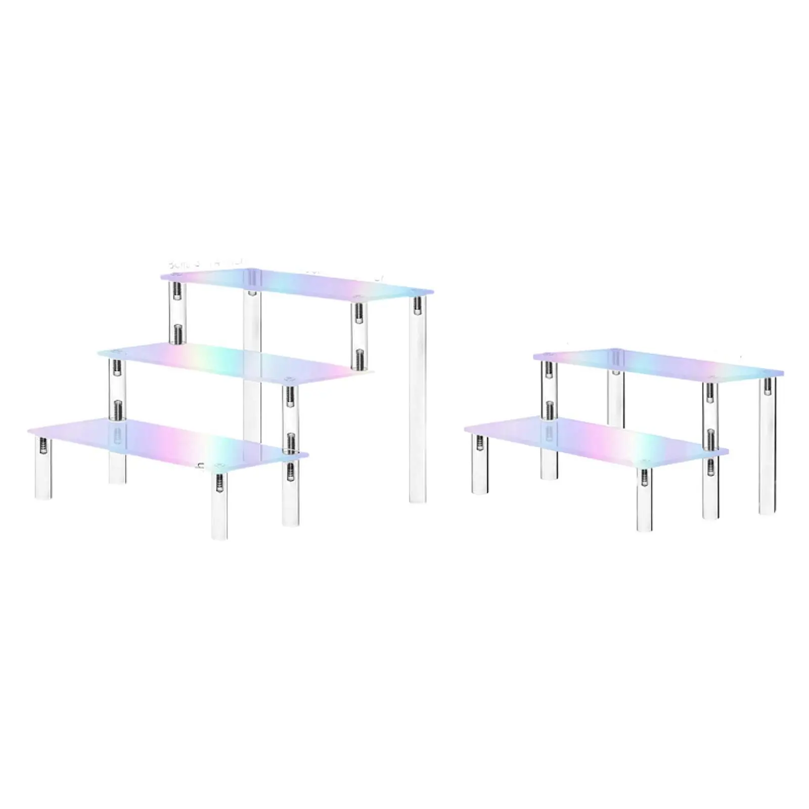 Acrylic Display Riser Desktop Decor Shelves Jewelry Shelf for Candy Cosmetic Figurine Dessert