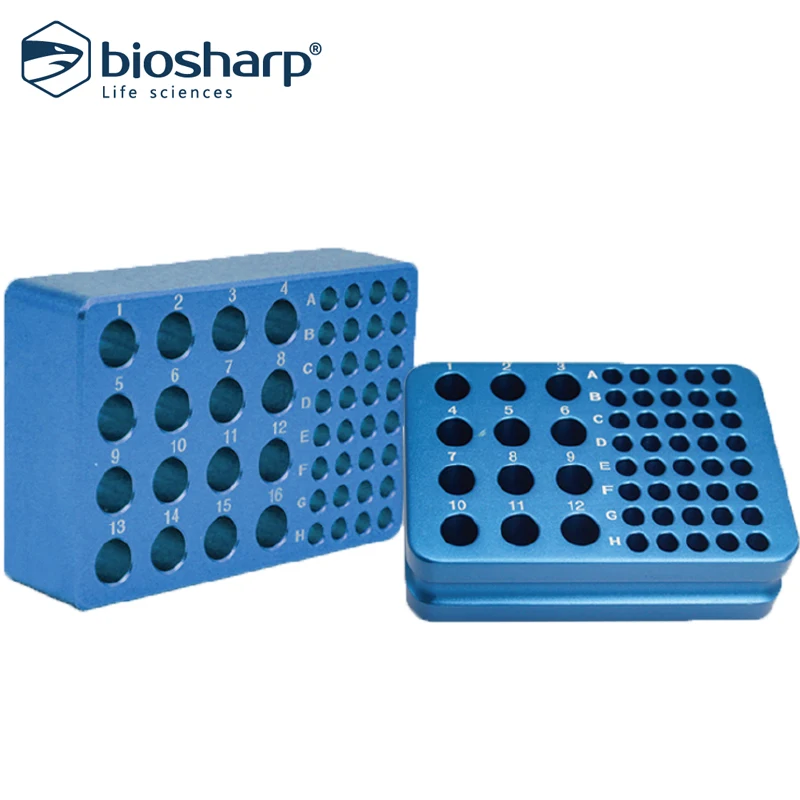 Biosharp düşük sıcaklık Metal buz kutusu laboratuvar PCR santrifüj tüpü rafı ön soğutmalı Metal plaka 0.2/1.5ml/15ml/50ml