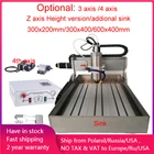 Фрезерный станок с ЧПУ 3020 3040 6040 4 оси Lpt USB-порт 2200 Вт 1500 Вт металлический гравер фрезерный сверлильный станок с резервуаром для воды