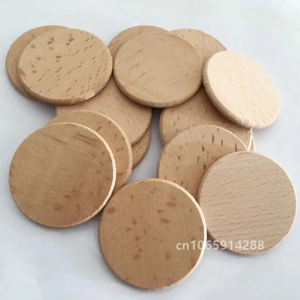 10 шт. круглые деревянные круги незавершенные ломтики диски DIY оригинальные