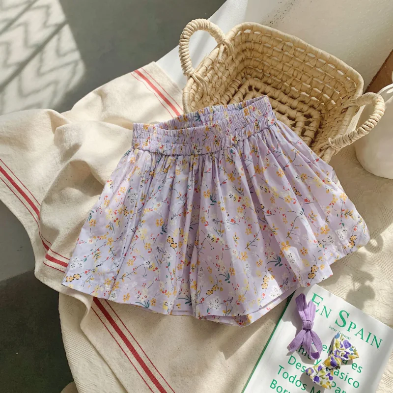 

2023 Skirt Cute for Girls 2 To 7 Years Summer Mini Casual Skirt Clothes Lovely Baby Girls Wear Summer Casual Children Floral