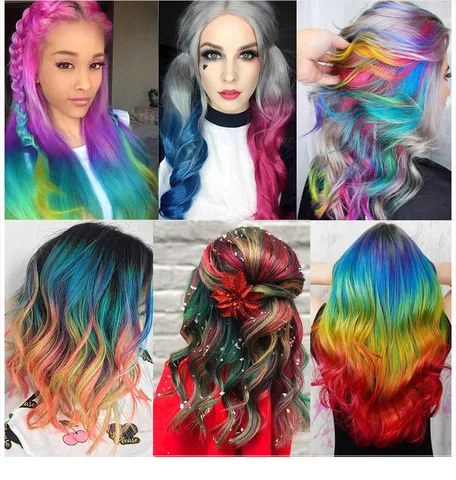 Временные цветные мелки для волос