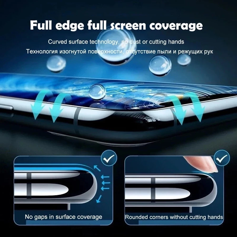 Films For iPhone 6 6S 7 8 Plus X XS Max XR 11 12 Pro Max Mini 5 5S 12Mini Glass Films Privacy Ceramic Anti-Spy 2PCS Full
