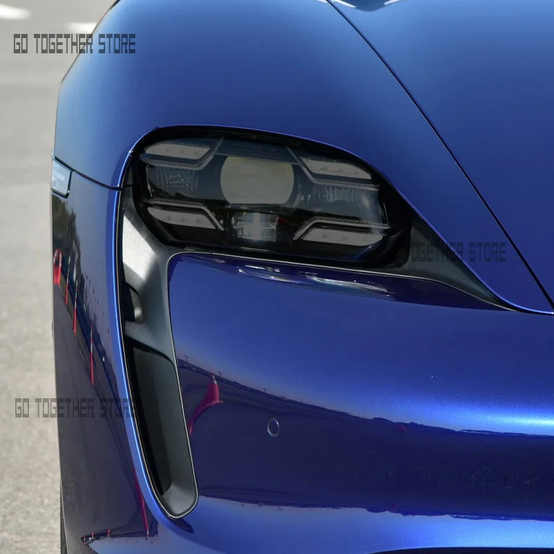 

Car Headlight security Black Protective Film TPU adhesive film Sticker For Porsche Taycan 2019 2020 Accessories