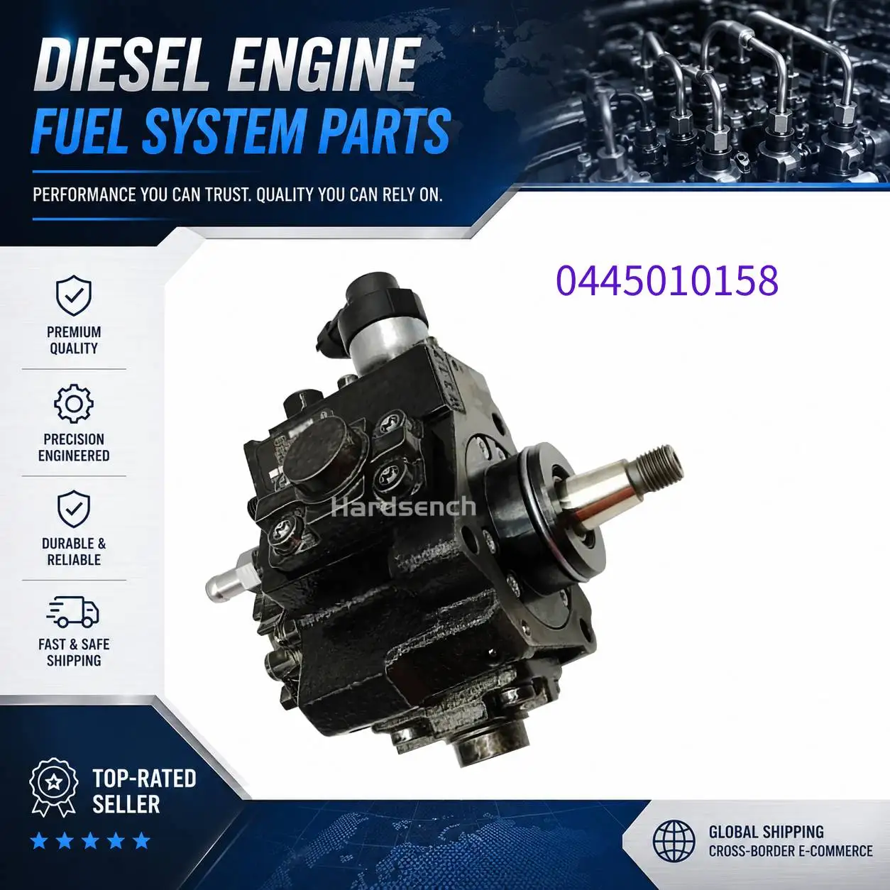 Топливный насос 0445010158 CP1H3 для двигателей ISBe и ISDe, грузовиков Foton Auman, Dongfeng Kinland, FAW J6 (art.: 3920dac4b80fa) - 3920dac4b80fa
