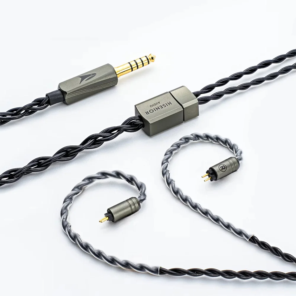 Фото Hisenior Mega7 Orca Premium 6N UP-OCC медный кабель Litz с разъемом 2Pin 0.78 мм для аудиофильских наушников HiFi, кабель для замены и модернизации IEM. №3