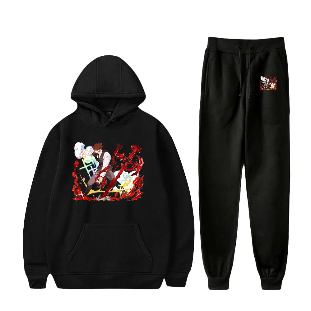 

Kekkai Sensen Two Piece Set Women Men Long Sleeve Hoodies+Jogger Pants Anime Harajuku Fashion Streetwear Clothes