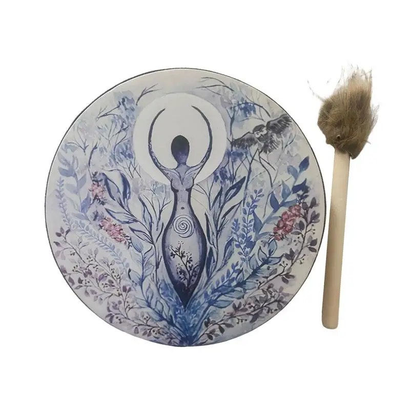 

Handmade Shaman Drum Spirit Music Percussion Instrument Spirit Music Playing Instrument Exquisite Appearance Office Decoration