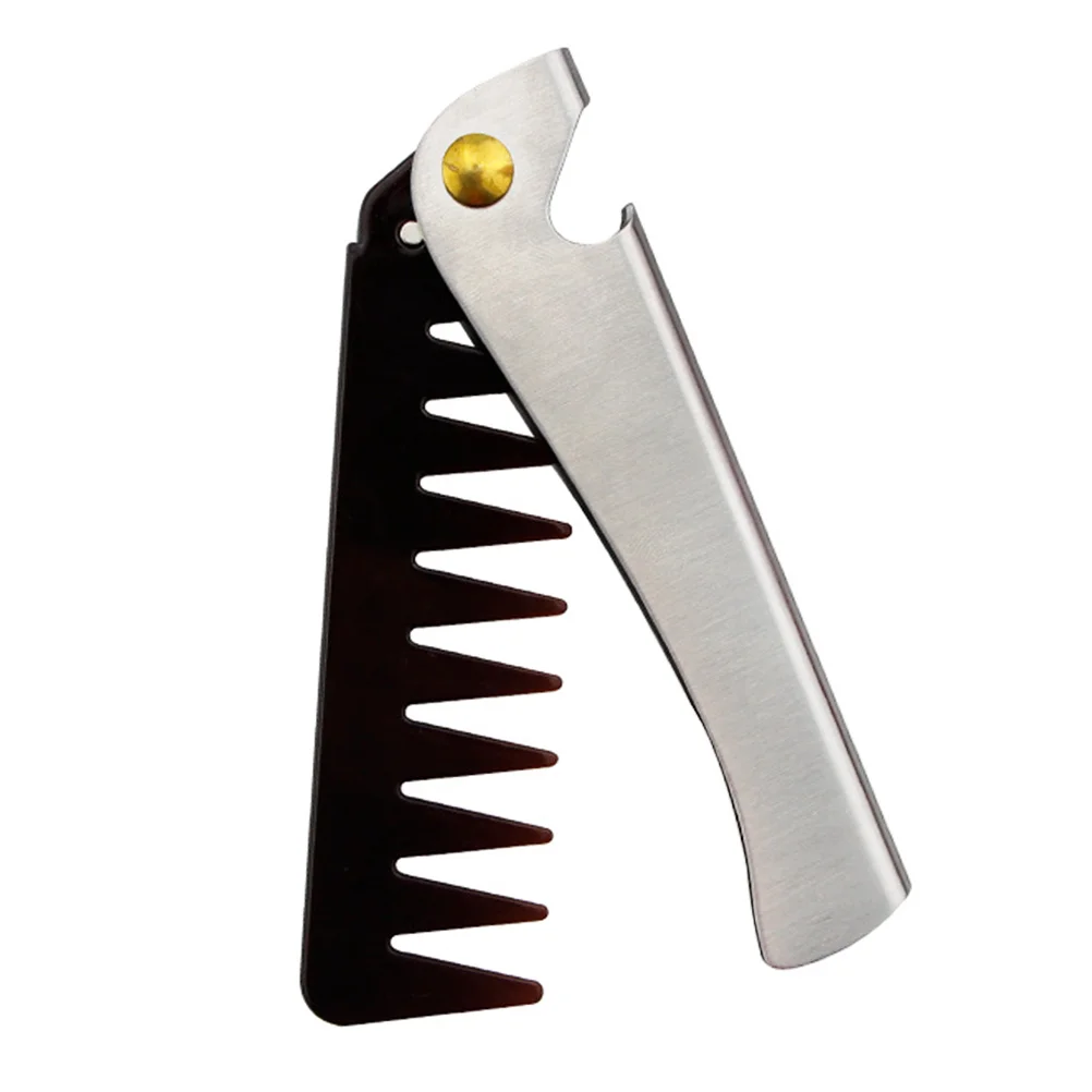 

Men Comb Folding Beard Comb Beard Comb for Men Barber Comb Folding Pocket Comb for Men Hair Styling Comb