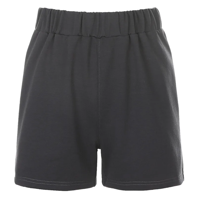 Two Pieces Suits Women Solid Colors Loose Streetwear 2 Piece Outfit Sets Causal Tracksuits Sweatshirt + Sporting Shorts Suits