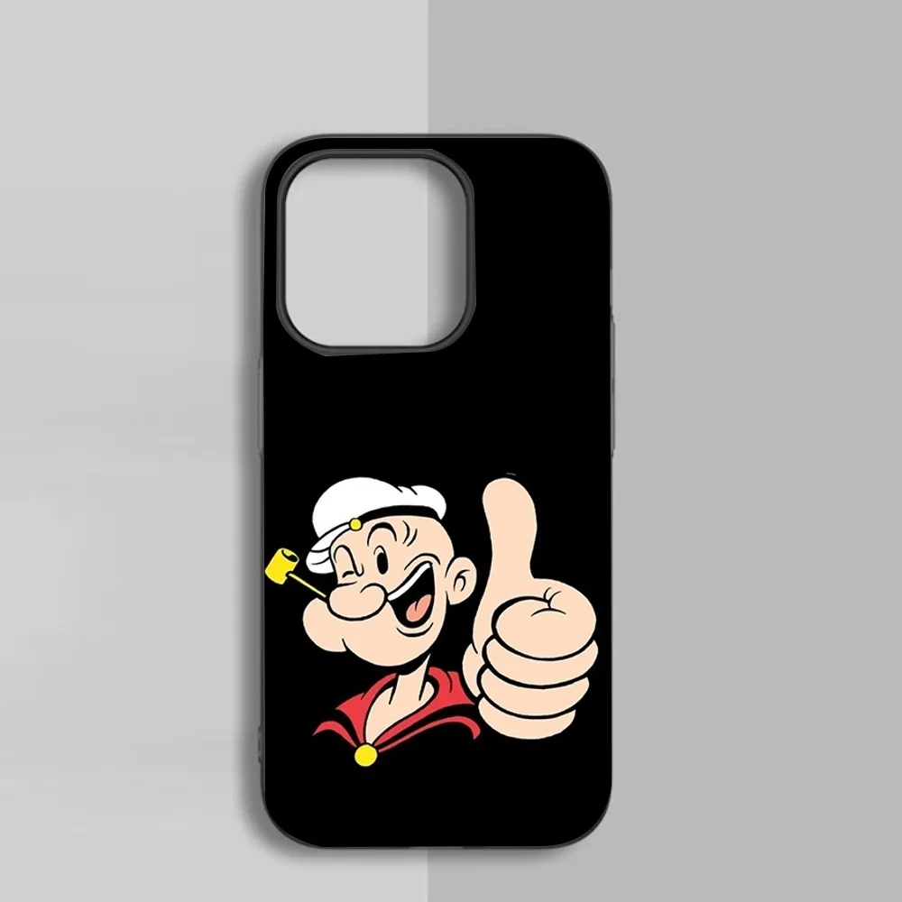 Cute Cartoon P-Popeye Phone Case For IPhone 15 14 16Pro Max 11 12 Mini Alex Mirror Magsafe Wireless Charging Cover