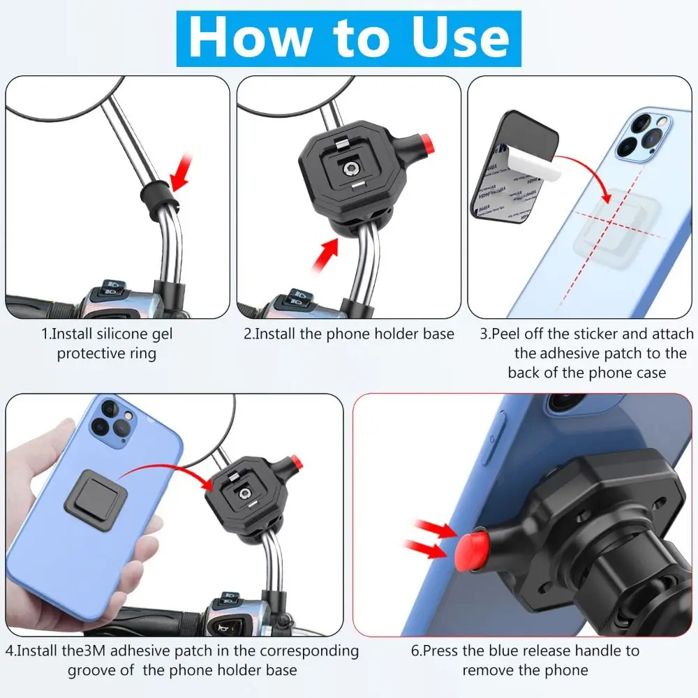 Быстросъемный держатель для телефона на мотоцикл подставка с быстрой