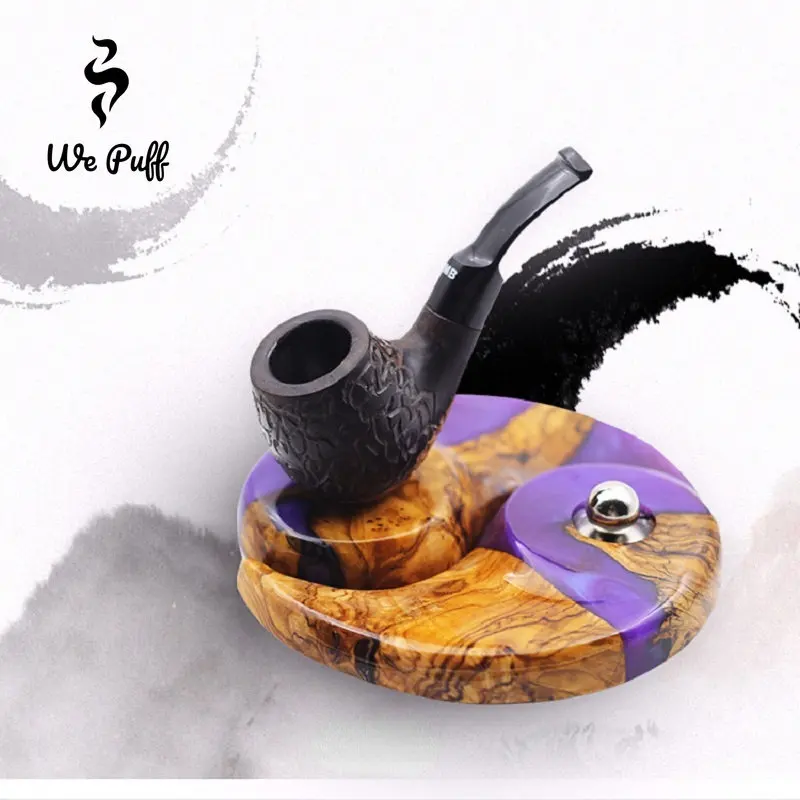 

WE PUFF Bagua Magnet Adsorption Tobacco Pipe Base Rotating Olive Splice Cigarette Holder Smoking Pipes Display Stand