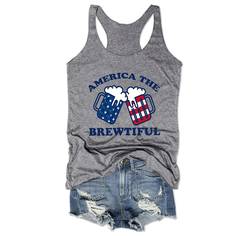 4th of July Tank Top for Women American Flag Shirt July 4th Tanks Women Cute  Muscle Tank Tops America The Brewtiful M - купить по выгодной цене |  AliExpress