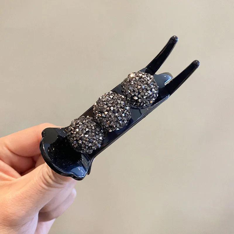 Модный акриловый зажим стразы для волос в форме банта женщин заколка конского