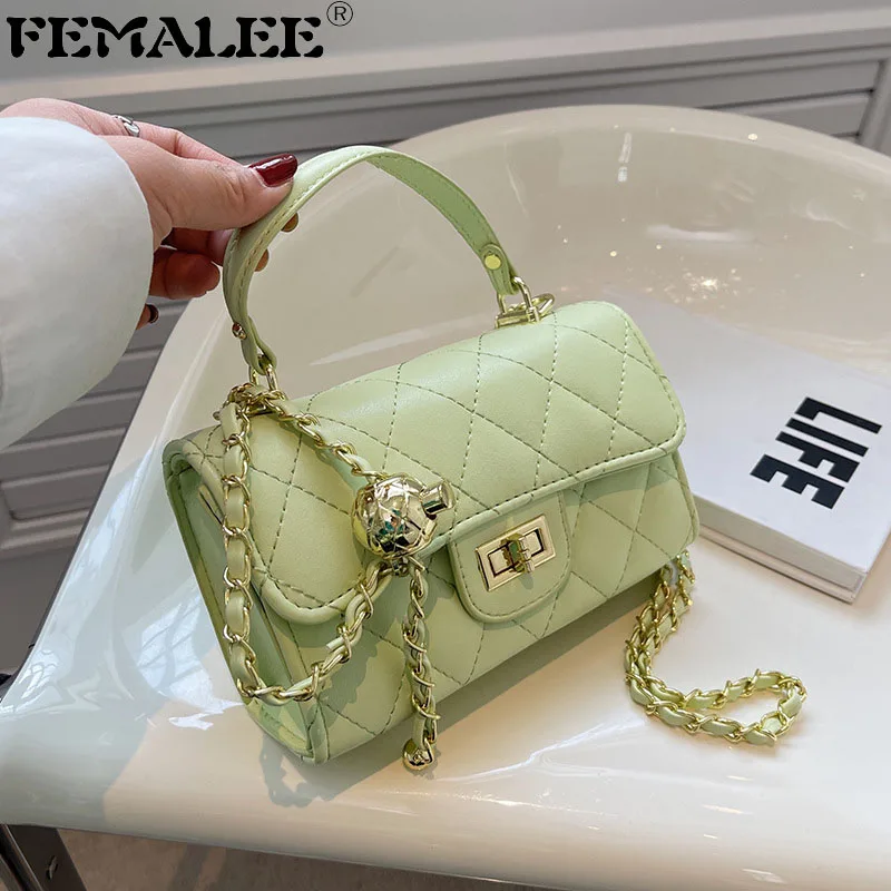 

Маленькие женские стеганые кошельки-мессенджеры на плечо с клапаном, клатч с ручкой, женская сумка, однотонные фирменные кошельки и сумочки...