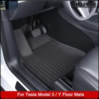 Car Floor Mats For Tesla Model 3 Y Interior Accessories 2022 New LHD/RHD All Weather XPE Foot Pads Trunk Mat Anti-dirty Liners
