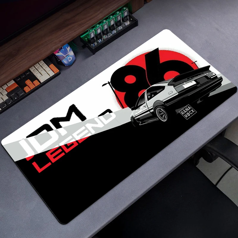 

New Design ae86 car eat sleep JDM Unique Desktop Pad Game Mousepad Gaming Mouse Pad Large Deak Mat 900X400X2mm for overwatchcsgo