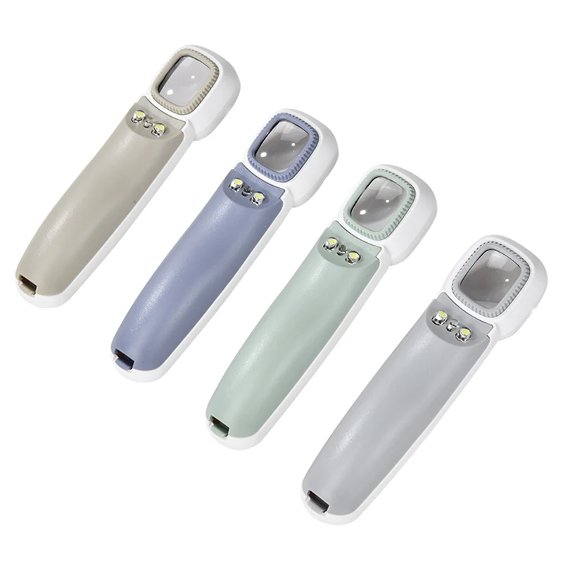 50x освещает лупа для чтения с 2 светодиодными лампами и фиолетовой лампой 1 УФ