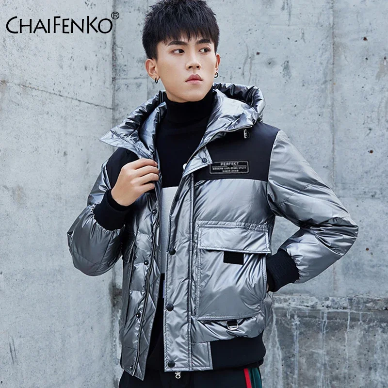 

New in CHAIFENKO Brand Down Jacket Men Winter Warm Jacket Men Windproof Thick Hooded Windbreaker Coat Men Casual Fashion Parkas