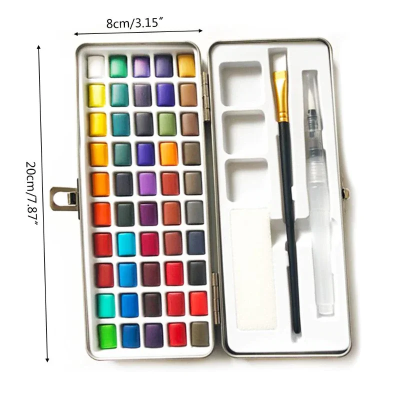 

Solid Watercolor Paints Water Colours Set for Art Painting Nail Design 085