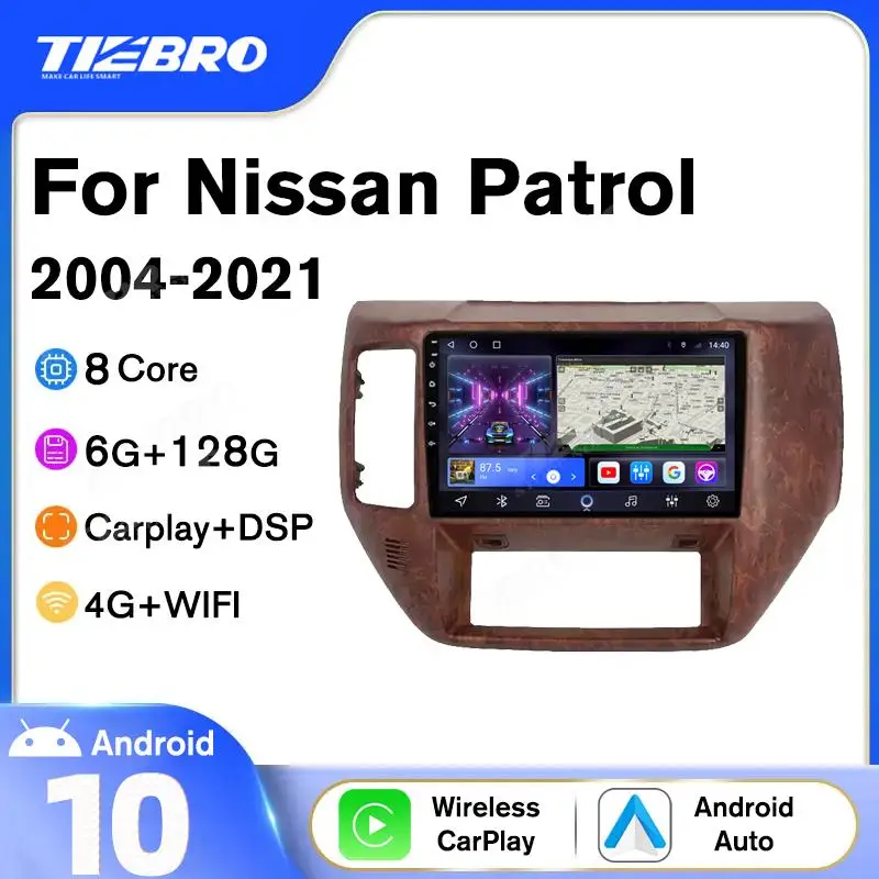 

Автомагнитола Tiebro 2DIN, головное устройство, Автомагнитола для Nissan патруль 2004-2021 Android10, автомобильная стереосистема, Автомобильный мультимедийный плеер, GPS-навигация, Авторадио
