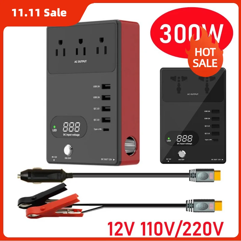 

Автомобильный инвертор с синусоидальной волной, 300 Вт, 12 В переменного тока, 220 В