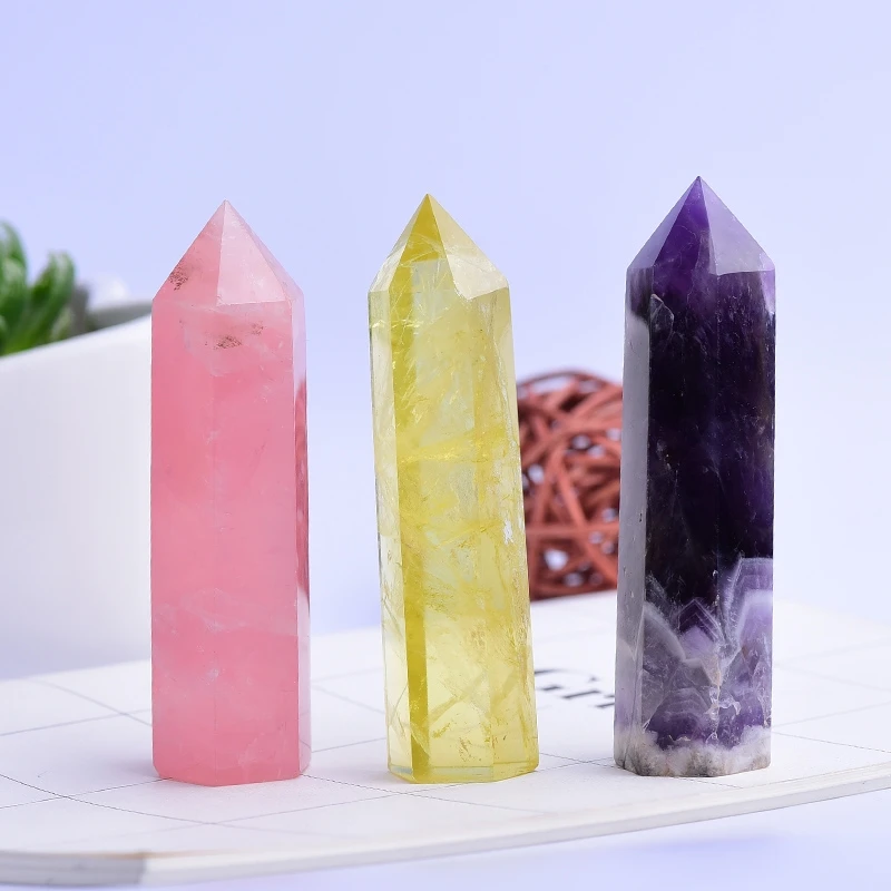 natural crystal point energy column obelisk hand polished very beautiful gemstone specimens minerals diy gift home decoration free global shipping