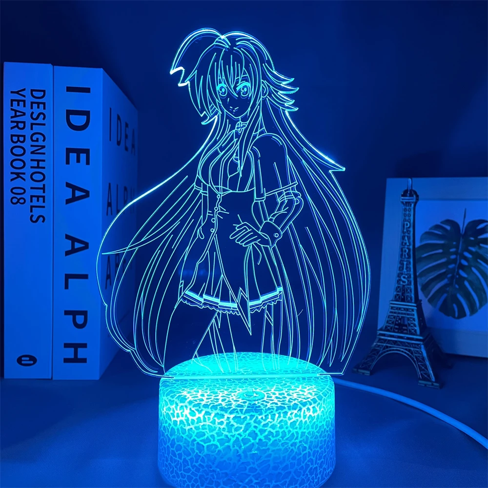 

Аниме 3d лампа для старшей школы DxD Rias Gremory для спальни Декор Светильник на день рождения подарок для комнаты светодиодсветильник лампа манга...