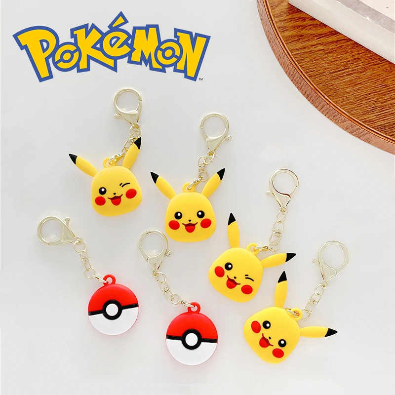 Pokemon Pikachu Apple AirTags Protective Case PokeBall Anime Figures Tracker Locator Anti-scratch Protector Cover Keychain Gifts