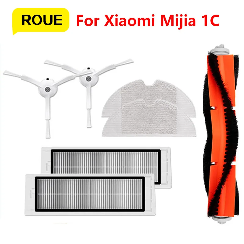 

ROUE Robot Vacuum Cleaner Accessories For Xiaomi Mijia 1C Hepa Filter Main Side Brush Mop Cloth For Mi STYTJ01ZHM Dreame F9
