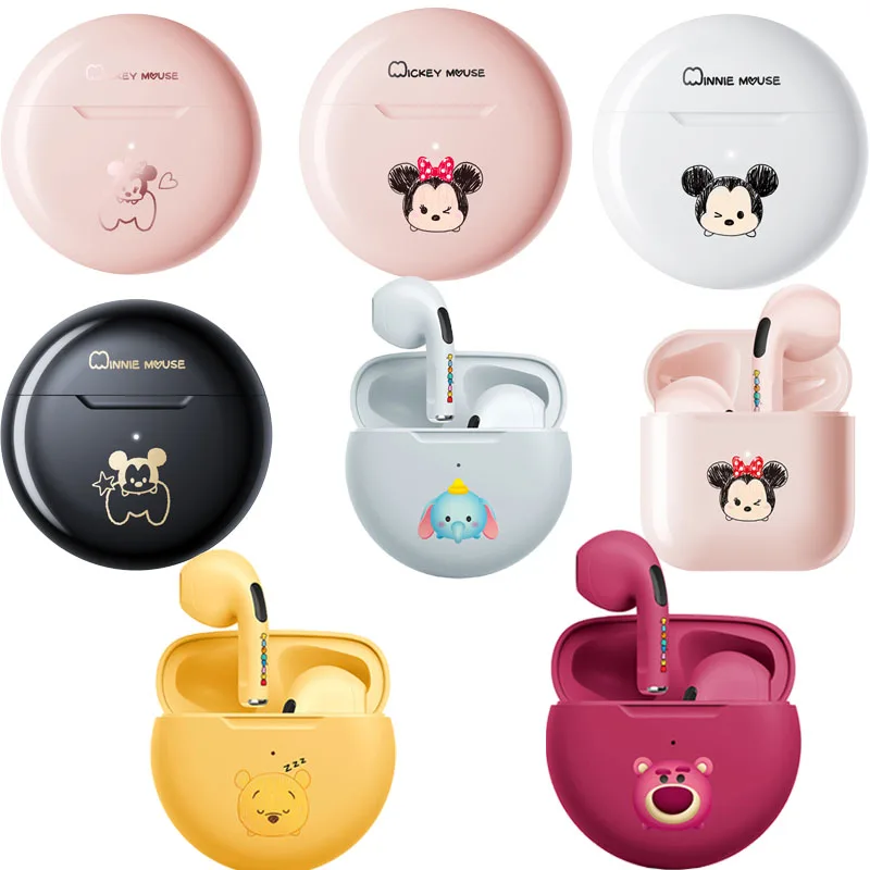 

Disney Mickey Mouse Dumbo Pooh Bear Cartoon Anime Compact Portable Wireless In-Ear Bluetooth Headset Binaural Call Version 5.0