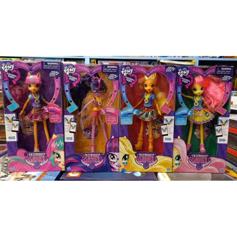 

Hasbro My Little Pony Anime Fluttershy Applejack Twilight Sparkle Sours Weet Kawaii Action Figures Doll Toys Model Gift