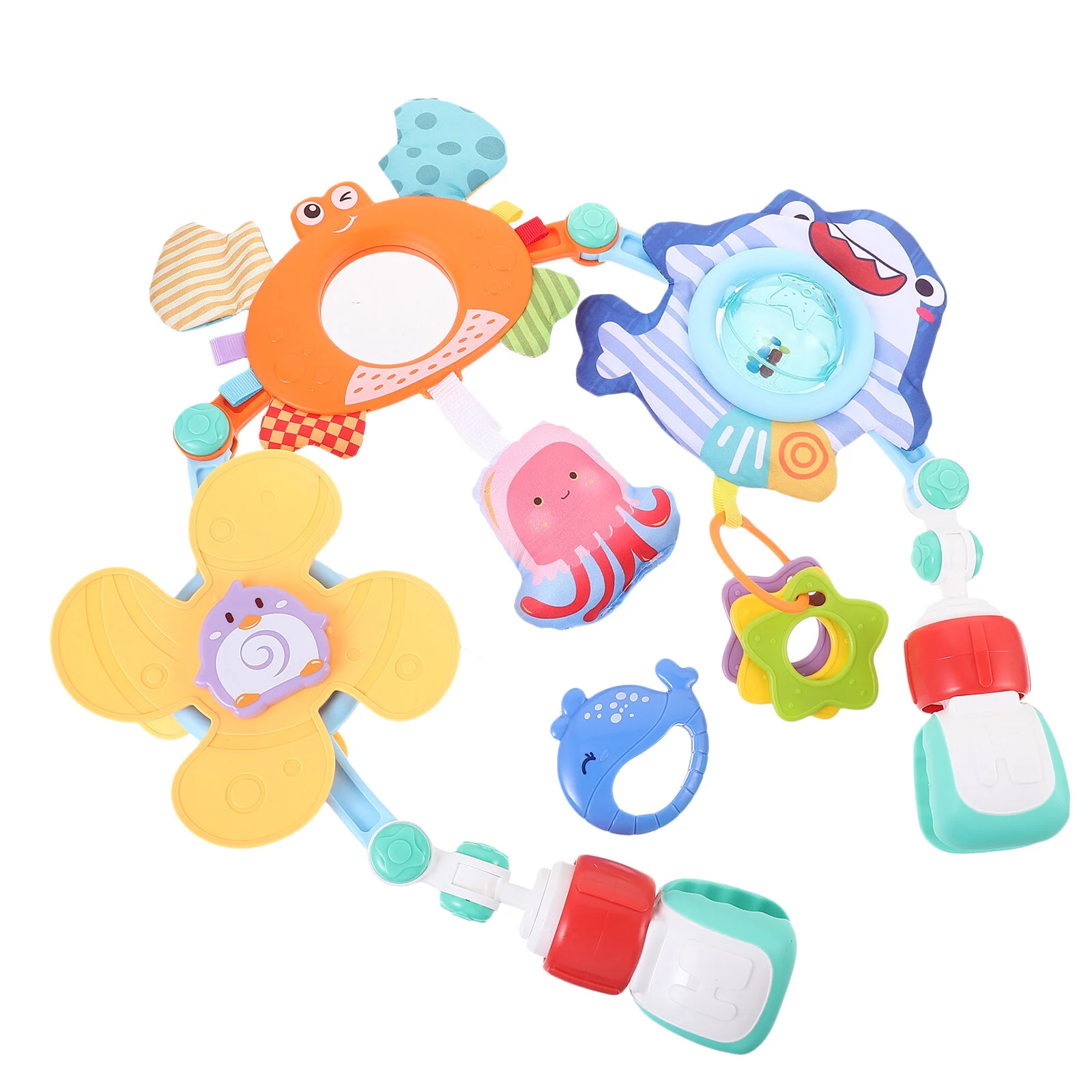 

Infant Products Baby Stroller Arch Toy Crab Toys Babies Pram Hanging Crib Plastic Puzzle