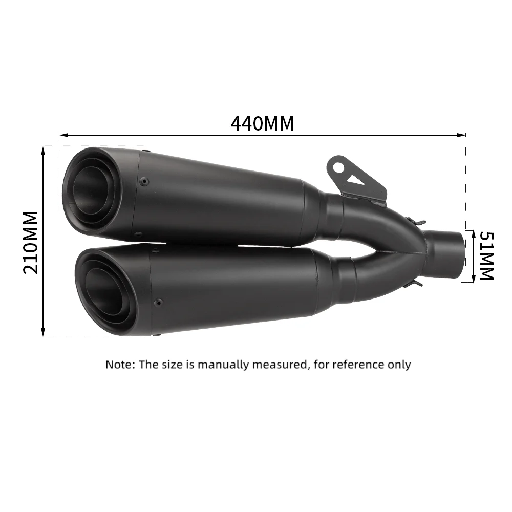 Универсальный выхлопной глушитель для мотоцикла выхлопная труба с двойным