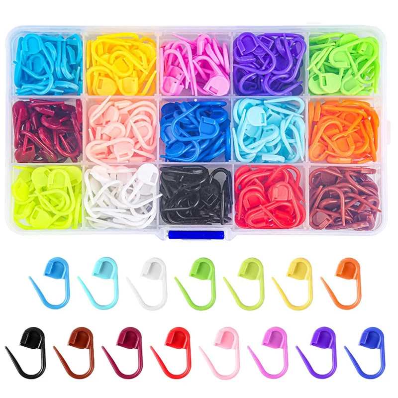 

150/108/50/40Pcs Locking Stitch Markers Colorful Plastic Knitting Crochet Locking Markers Crochet Needle Clip Hook Tool