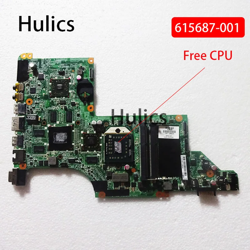 Материнская плата Hulics 615687-001 для ноутбука Hp Pavilion DV7 DV7T DV7-4000, материнская плата DA0LX8MB6D1 DA0LX8MB6E1