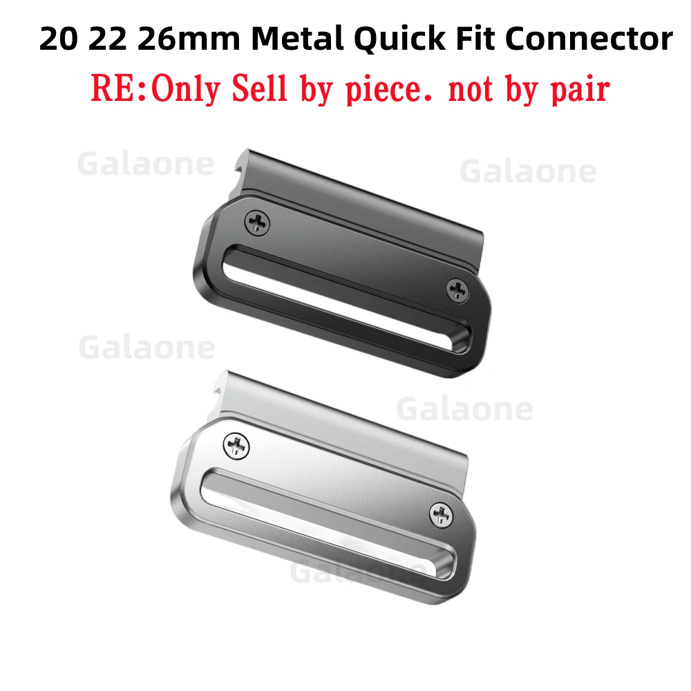 20 22 26mm Metal Quick Release Connector For Garmin Fenix5s 5 5xPlus 6s 6 6xPro 7 7x Easy Fit Buckle Strap Instinct2 2s Adapter