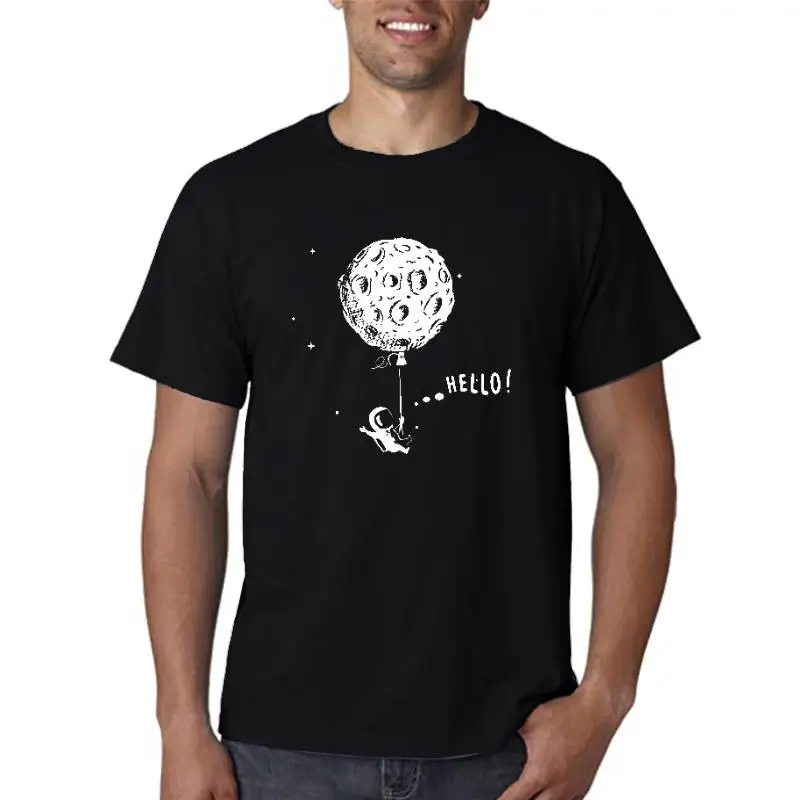 

Men tshirt 100% cotton short sleeve Interesting space flight design print men Tshirt casual o neck loose t shirt men tee shirts