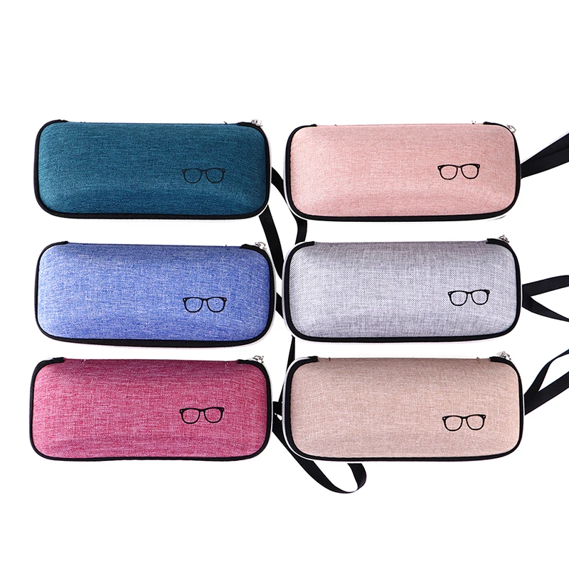 

1Pc Fashion EVA Eyewear Cases Cover Sunglasses Case For Women Glasses Box With Lanyard Zipper Eyeglass Cases For Men Women