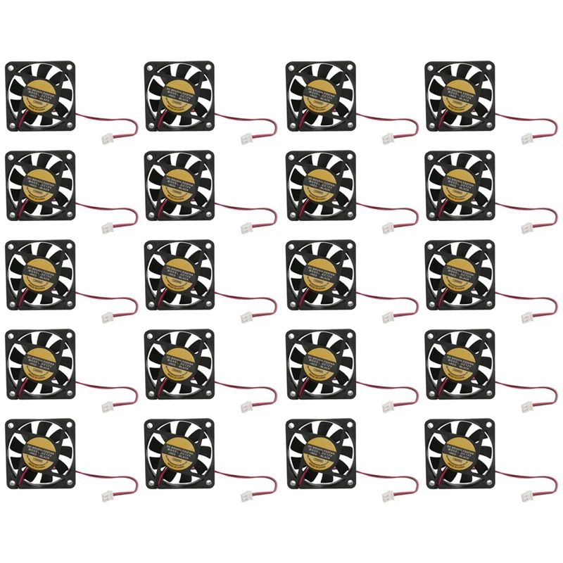 

20X DC 12V 2Pins Cooling Fan 60Mm X 15Mm For PC Computer Case CPU Cooler