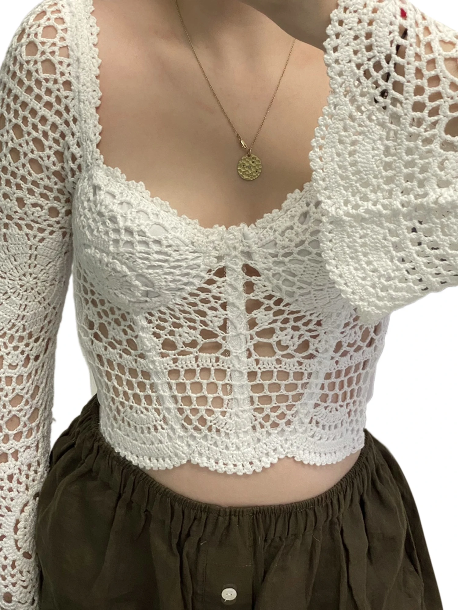 

Y2K Fairycore гранж белый укороченный топ 2000s ретро эстетичная кружевная отделка молочный Корсет Топ винтажный кавайный облегающий Топ для женщи...