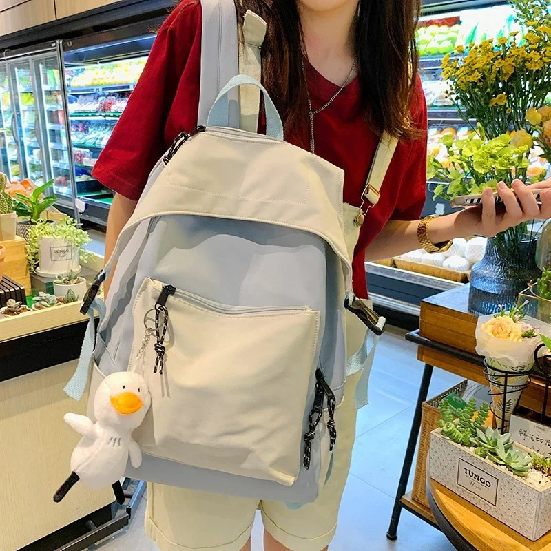 

Милый женский рюкзак, милые холщовые школьные ранцы для девочек, дорожный школьный рюкзак с защитой от кражи, кошелек для женщин 2021