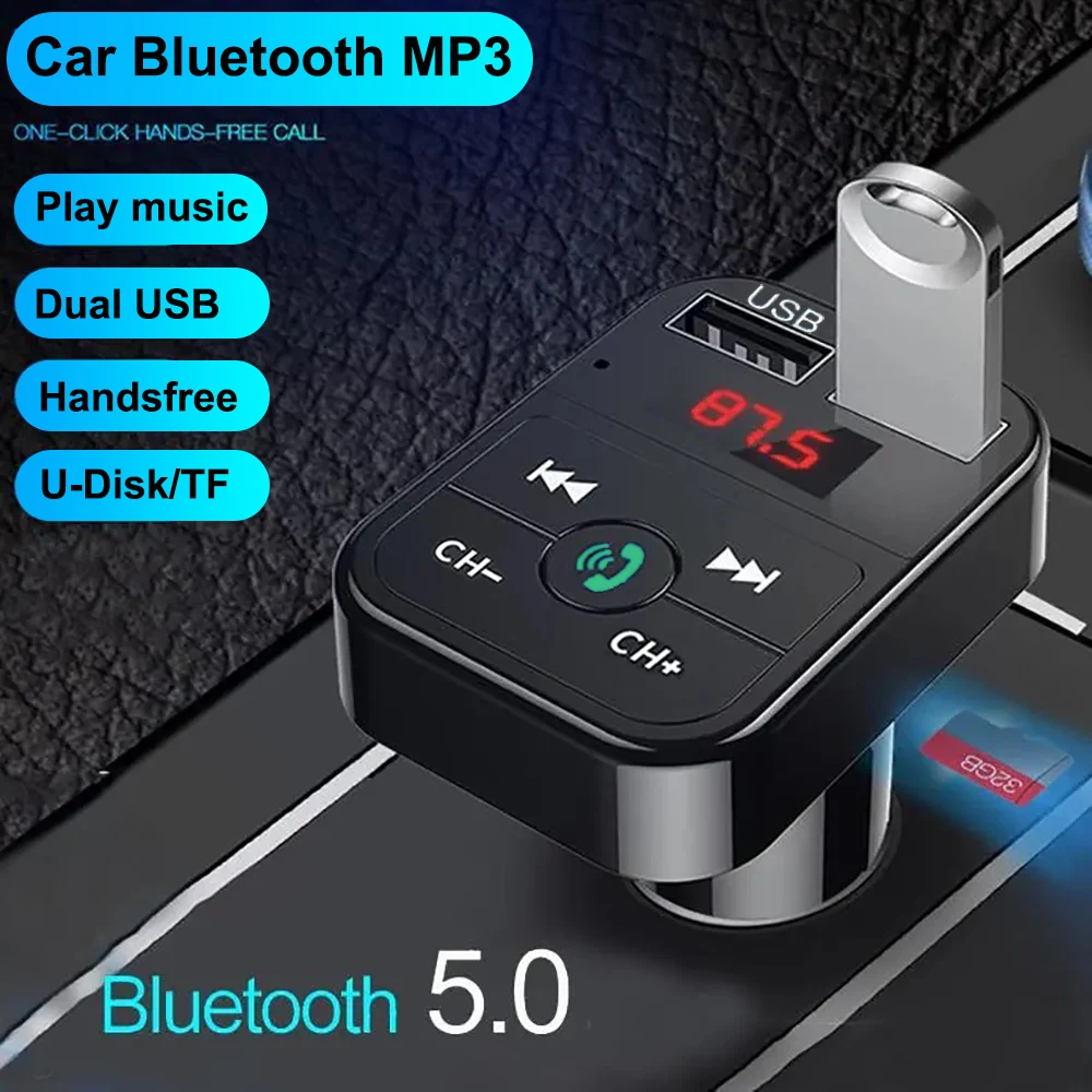 

FM-трансмиттер автомобильный с поддержкой Bluetooth, 2 USB-порта