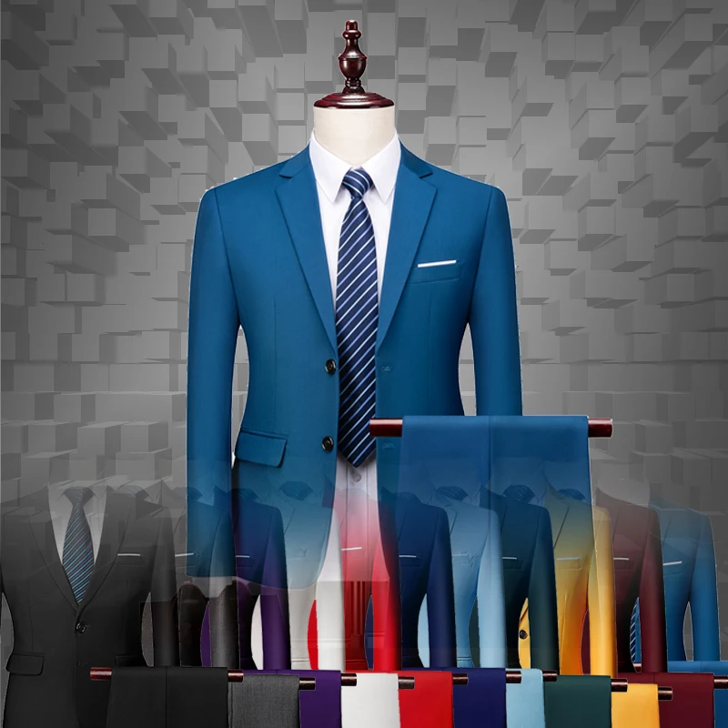 Suit Men's Suit Best Man Suit Groom Wedding Dress Two-piece Business Professional Formal Suit Male Blazer Evening Formal Wear