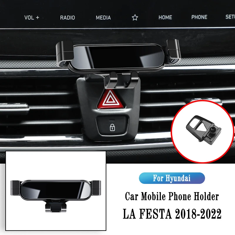 

Car Phone Holder With Dedicated Base Navigation Bracket GPS Stand Support For Hyundai LA FESTA 2018-2022 Car Accessories