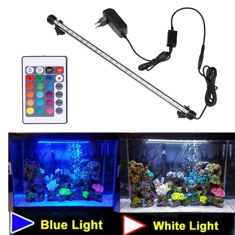 

19-39CM 5050 RGB LED Aquarium LED Strip Fish Tank Submersible Light Aquatic Lamp Led Lighting EU US Plug Fish Tank Light