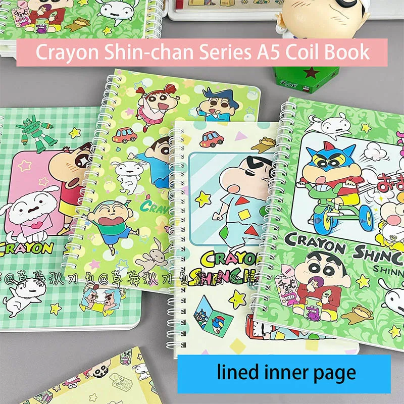 

Kawaii Crayon Shin-Chan Adele Shiro Cartoon Child Student A5 Journal Notes Coil Book Thicken Not Easy To Break Study Stationery