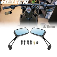 motorcycle blue anti glare rearview side mirror 810mm for harley sportster softail dyna road king electra street road glide