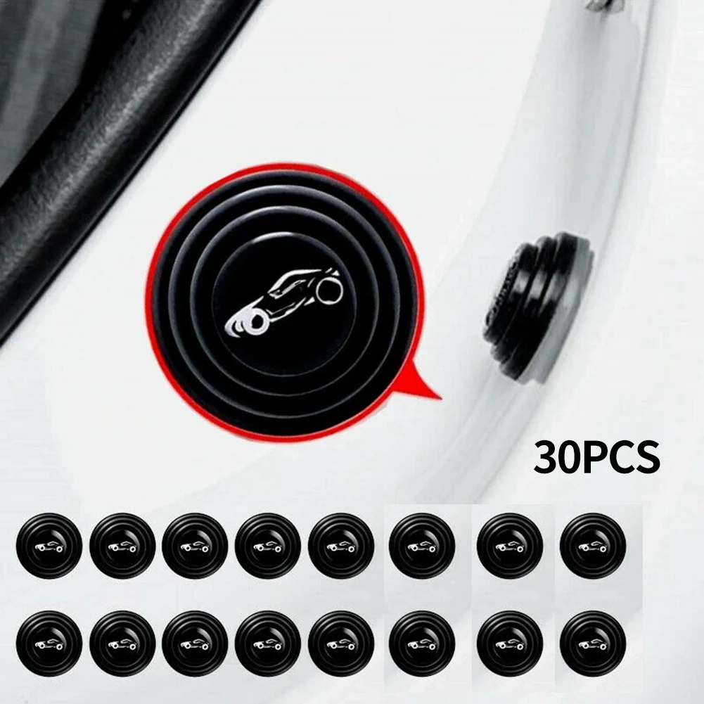 

30PCS Car Door Shock Absorber Soundproof Sticker Bumper Cushion Anti-shock Silicone Pad Buffer Gaskets Auto Exterior